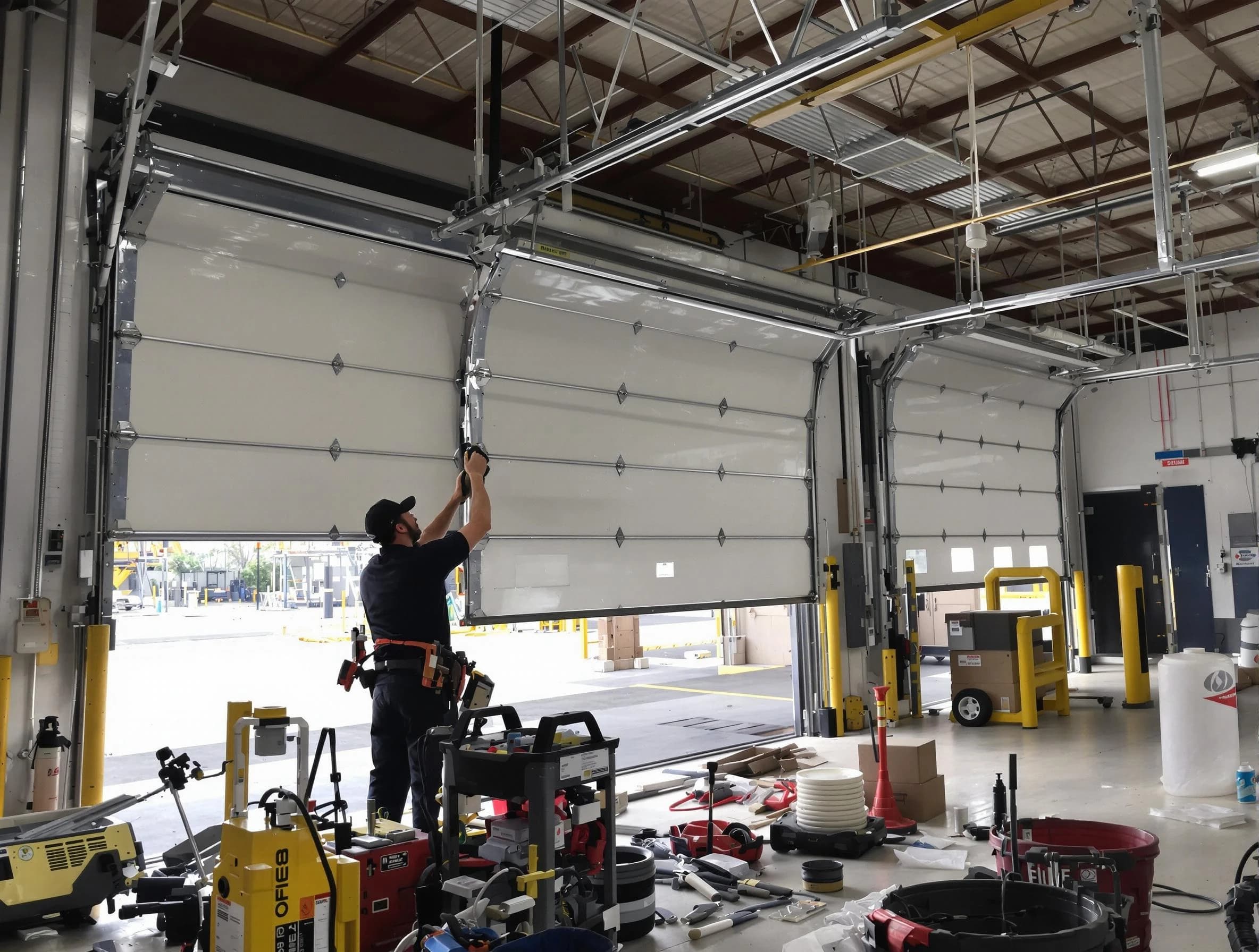 Minnetonka Garage Door Repair technician performing commercial garage door repair in Minnetonka