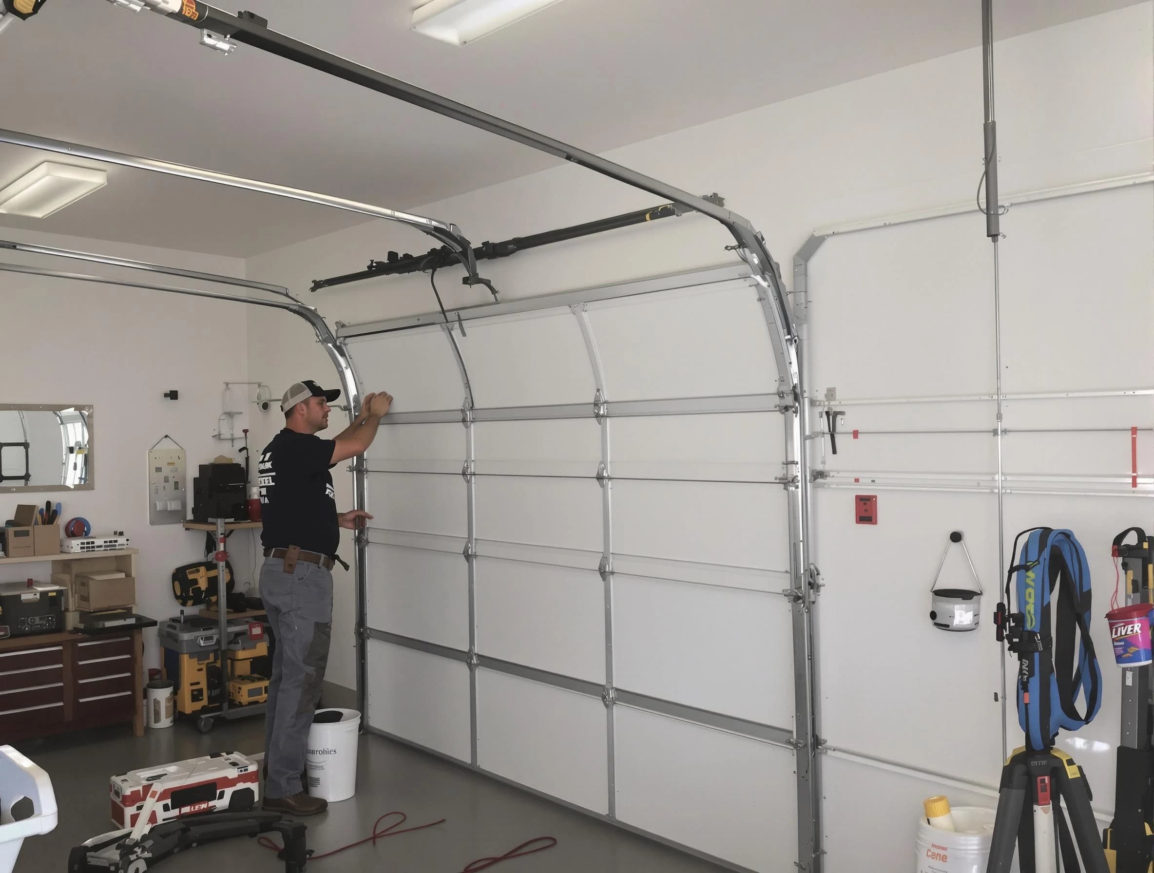 Minnetonka Garage Door Repair team installing new garage door in Minnetonka