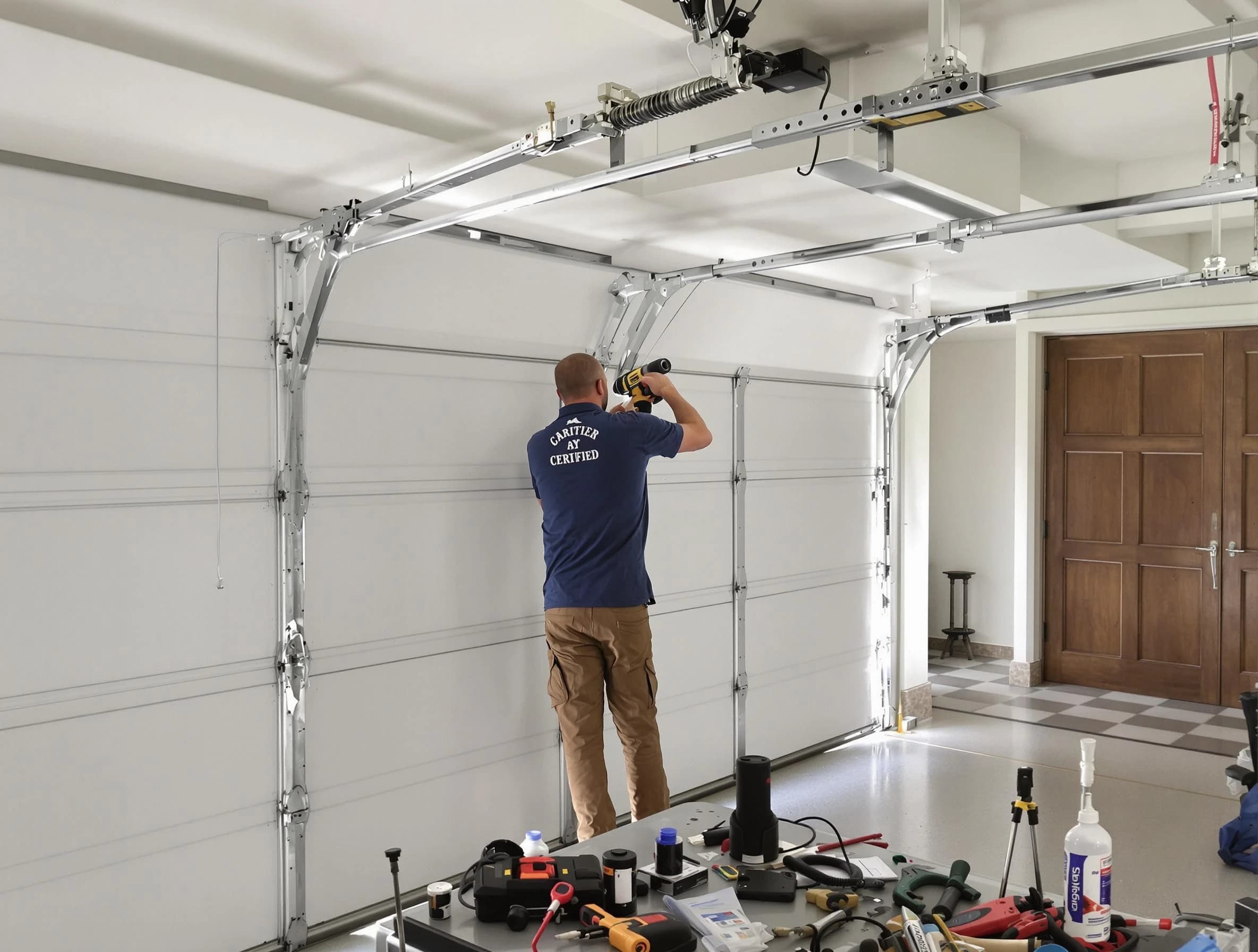 Minnetonka Garage Door Repair certified technician performing precision garage door repair in Minnetonka