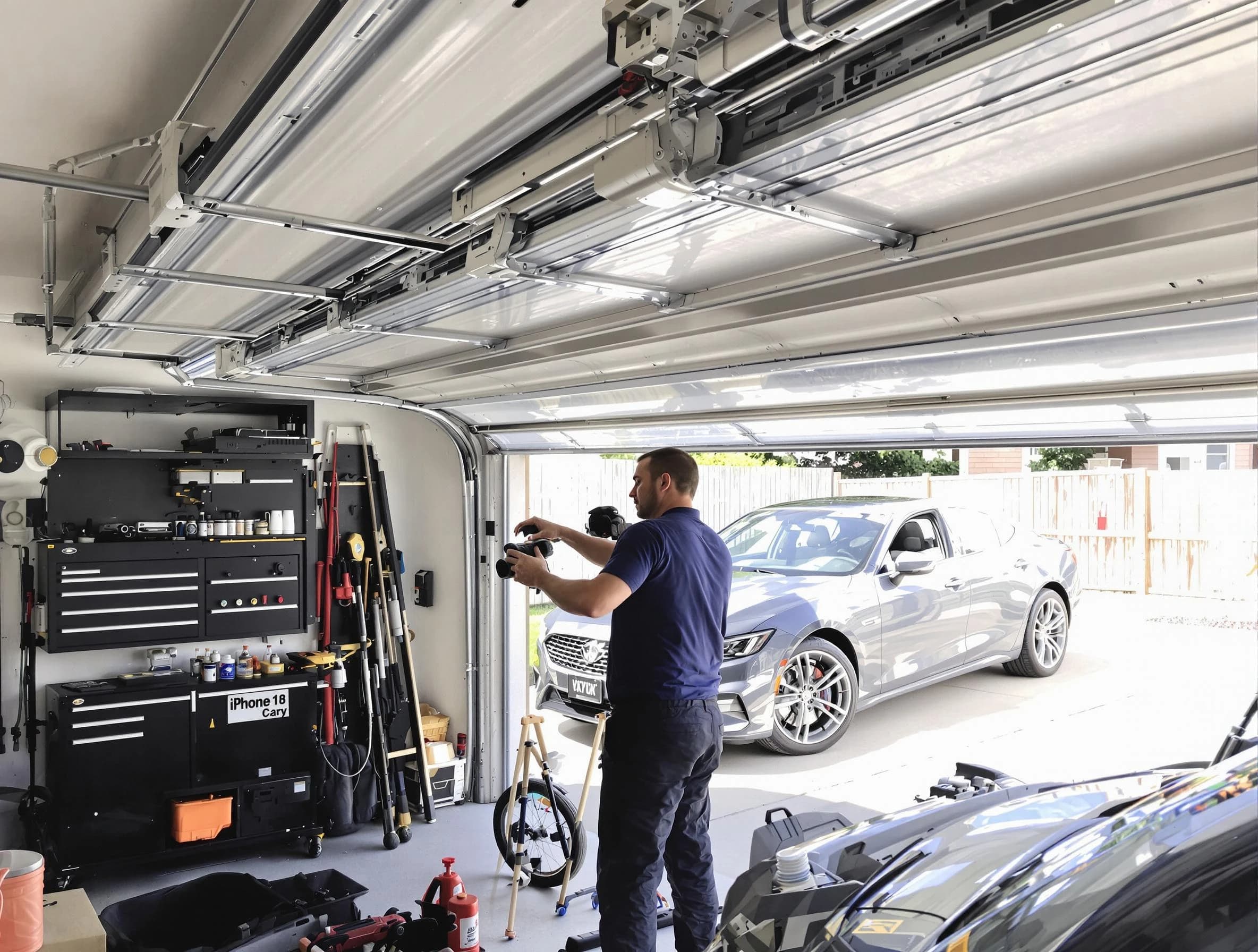 Minnetonka Garage Door Repair technician fixing noisy garage door in Minnetonka