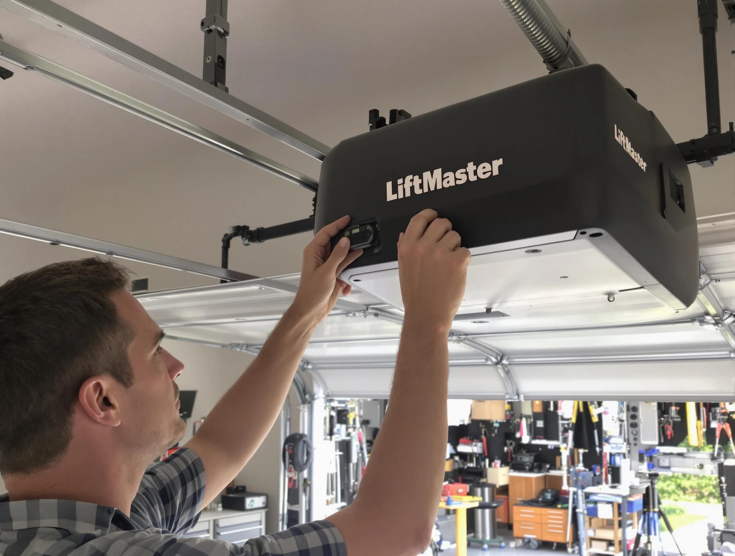 Minnetonka Garage Door Repair technician repairing garage door opener in Minnetonka
