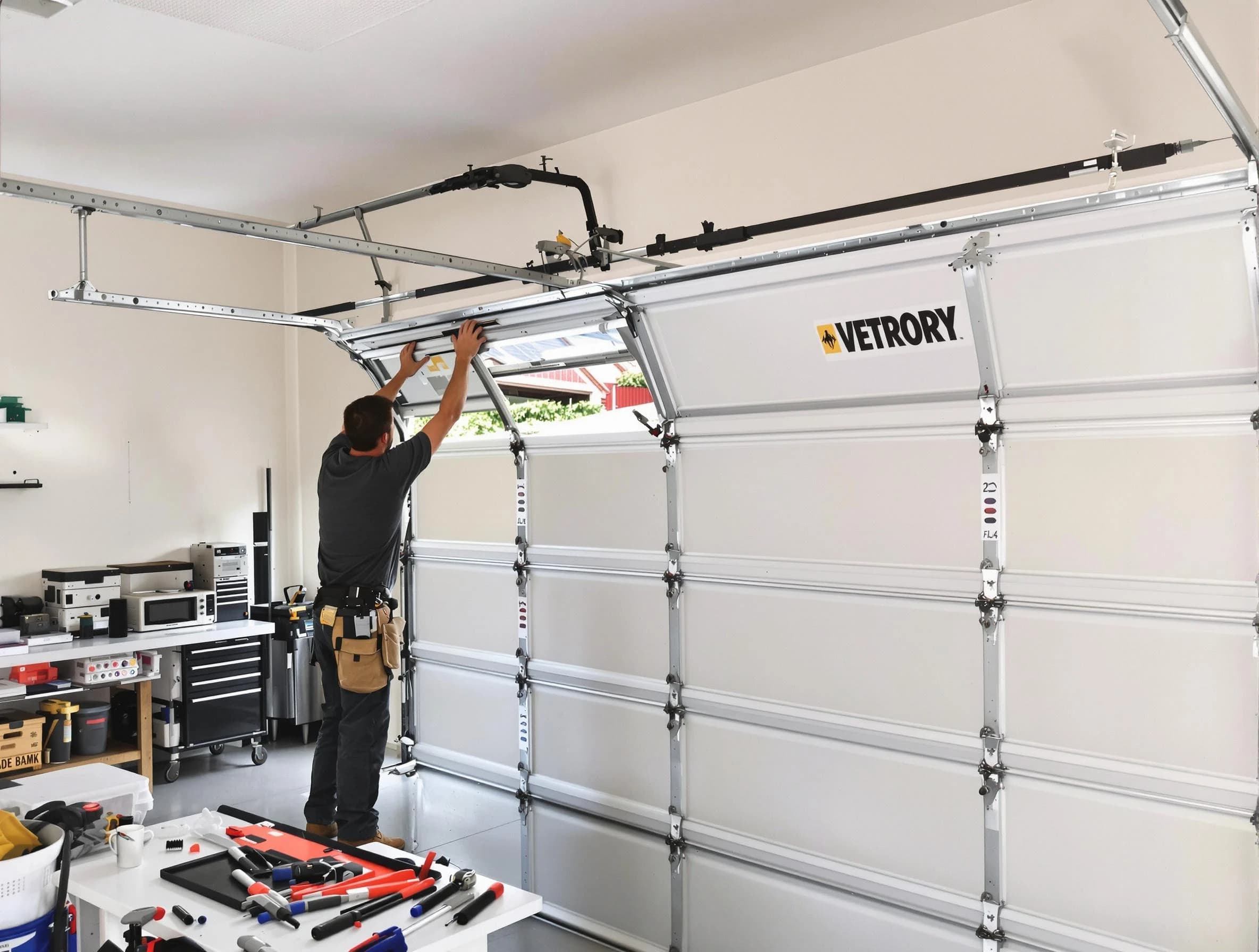 Minnetonka Garage Door Repair technician performing section replacement in Minnetonka