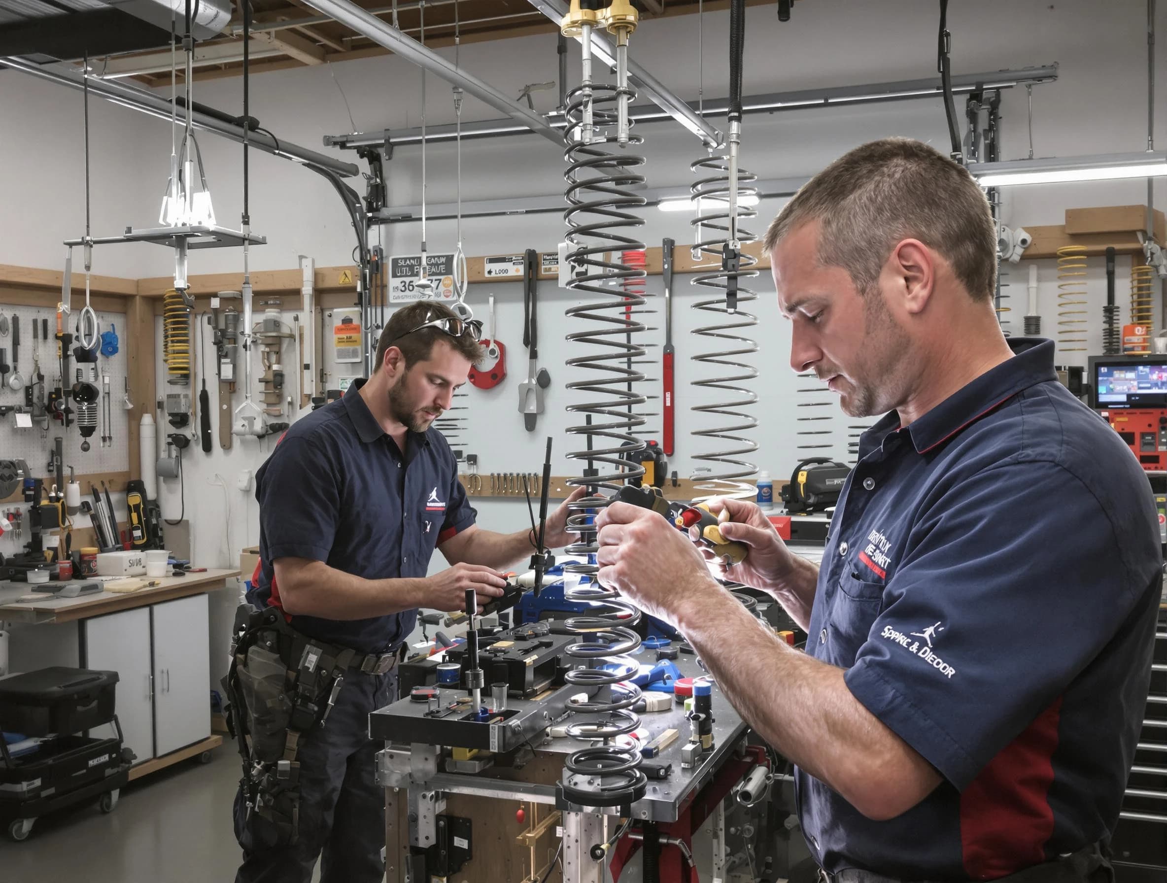 Garage door spring repair service by Minnetonka Garage Door Repair in Minnetonka