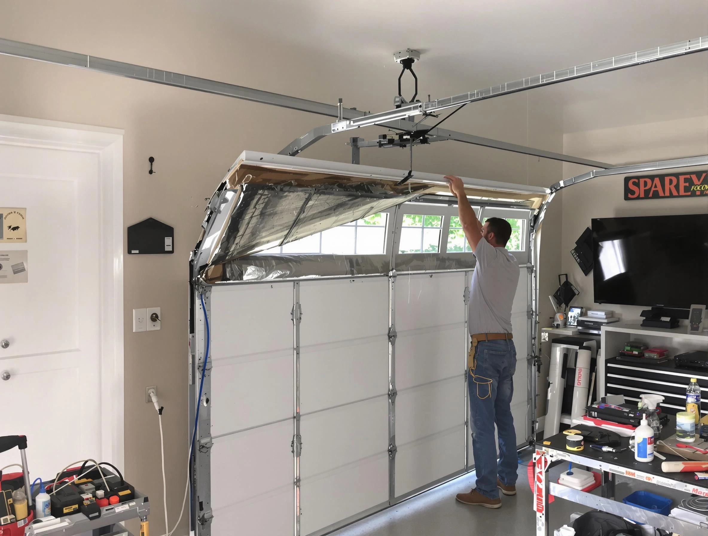Garage door section replacement by Minnetonka Garage Door Repair in Minnetonka